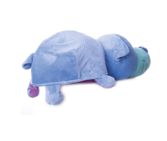 Плюшевая игрушка Вывернушка 2 в 1, Голубой Щенок-Сиреневый Слон, 76 см.  